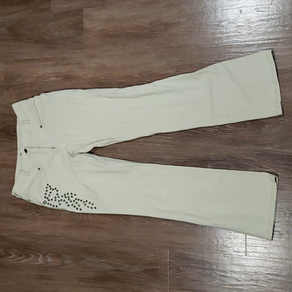 (10) Tru Retro Hip Hop Bootcut Grommet Accents Neutral Unique Trendy Y2K 90s 00s